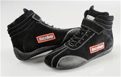 RaceQuip 305 Euro Carbon-L Racing Shoes, Mid-top Style, US Mens Shoe, Pyrovatex Liner, Black, SFI 3.3/5