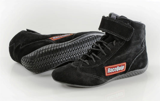 RaceQuip 303 Mid-Top, Black, Suede/Leather, SFI 3.3/5, Pair